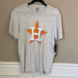 NWT Men’s Cotton Blend Houston Astros Gray T-Shirt By 47 Brand